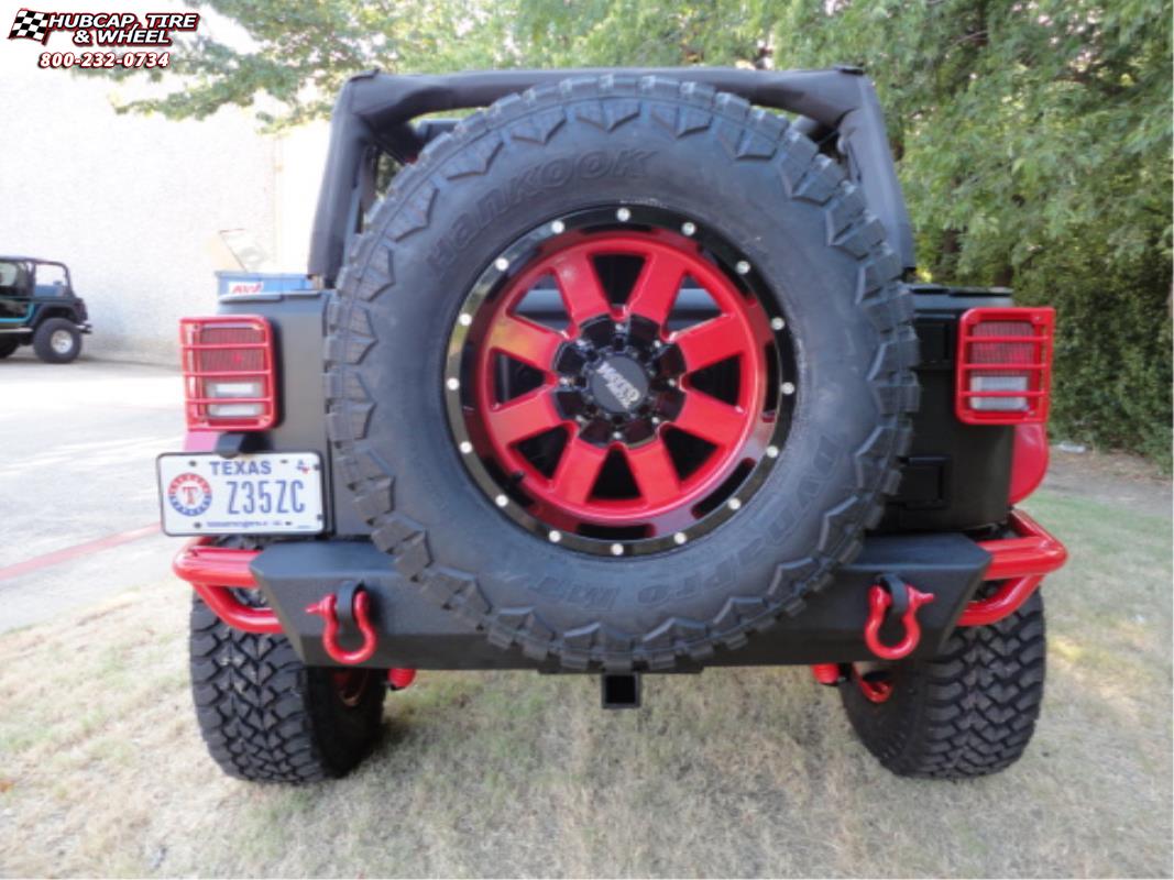 vehicle gallery/jeep wrangler moto metal mo962  Gloss Black & Red wheels and rims